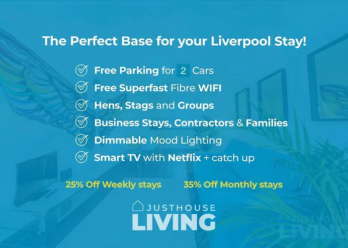 New Spacious Townhouse - Sleeps 12 - Free Private Parking - Nr Centre Liverpool